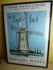 AFFICHE LITHOGRAPHIE BERNARD BUFFET GARNIER MOURLOT PAYS BAS  / excellent état !