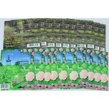 LOT 20 BLOCS N° F4384/F4479 JARDINS, TIMBRES NEUFS** 2.22€ x 2 - FACIALE 88.80€