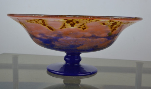Rare coupe verre marmoréen - verre,