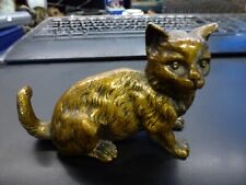 chat bronze de Vienne,répertorié,signé Bergmann,trace peinture ,9x4xH6 cm,P 550g