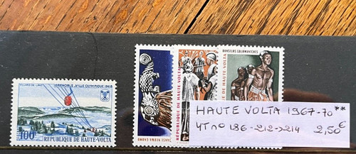 Timbres haute volta 1967 - timbres,