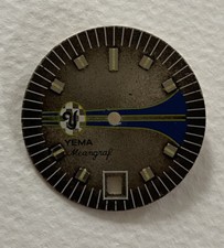 CADRAN DE MONTRE YEMA MEANGRAF BLEU @ YEMA DIAL @ 28,01 MM @ DIVING WATCH