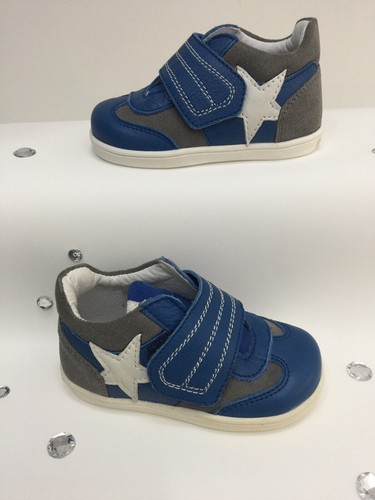 Chaussure étoile cuir bleu - chaussure, et