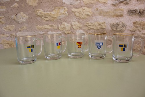 Lot tasses mobil - lot, verre