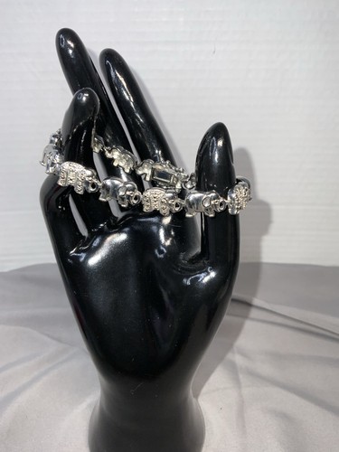 Silver tone lucky elephant - tone,
