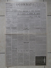 LE JOURNAL COMBAT du 29 MAI 1962 ALGERIE