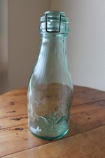 ancien bocal LA LORRAINE - soufflé moulé - décor au chardon - 1 L