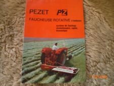 ANCIENNE BROCHURE PUBLICITAIRE FAUCHEUSE A TAMBOURS PEZET