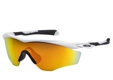 Lunettes De Soleil Oakley Pour Homme Miroitées M2 OO9343 05 Blanc Feu Iridium