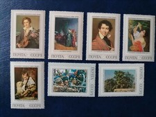 Timbres neufs** URSS Russie 1973 n°3928/3934 Tableaux Peintres russes