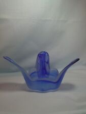 Petite coupelle à fruits en verre bleu