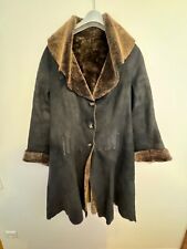 Manteau peau lainee Armani collezioni Made in Italy Boutonnage en cuir
