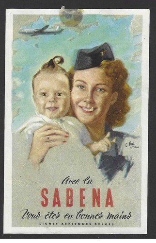 Etiquette sabena lignes - sabena,