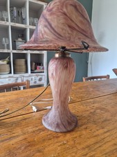 Lampe champignon en verre