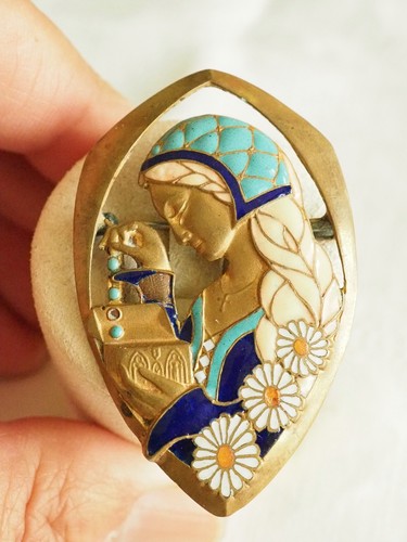 Broche ancienne emaux - ancienne,