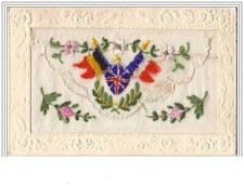 Carte Brodée - Drapeaux -