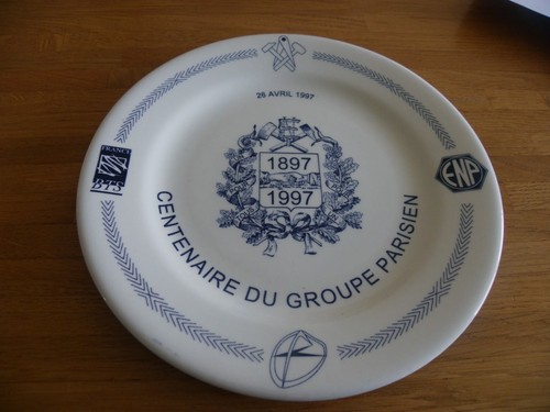 Assiette gien centenaire - gien,