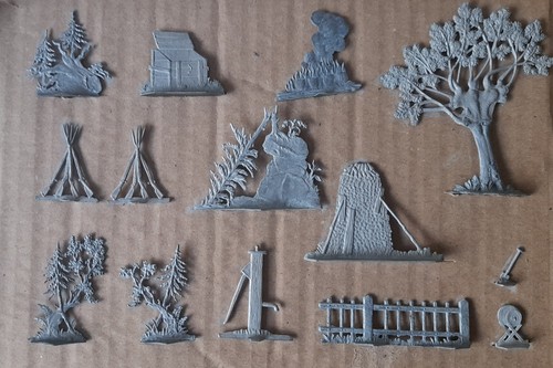 Plat étain figurines - plat, .