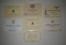 lot 7 etiquettes neuves intact chablis 1er cru valmur la forest 2 cote de lechet