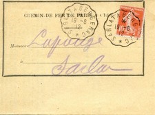 convoyeur Sarlat à Bergerac 1912 sur document chemin de fer Paris à Orléans