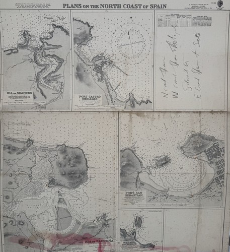 Carte marine ancienne 1930
