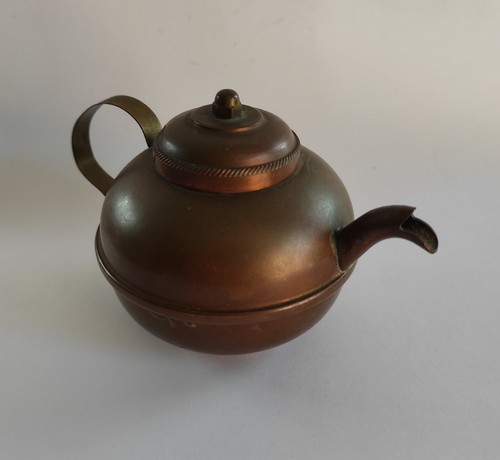 Théière cuivre vintage - théière,