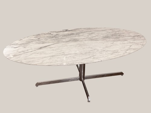 Table ovale marbre - en, blanc