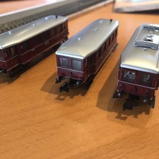 MINITRIX Échelle N : AUTORAIL 3 ÉLÉMENTS (motrice + 2 Voitures)