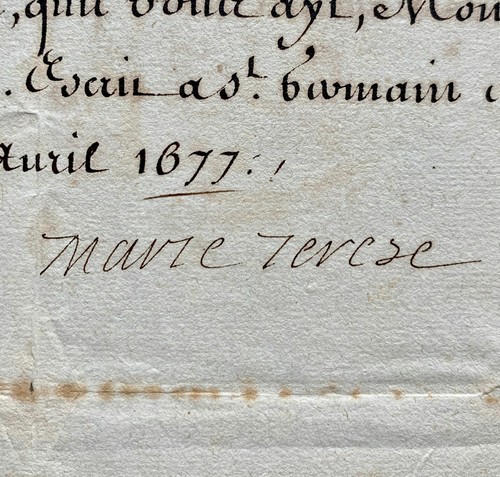 Letter queen marie - letter,