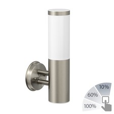 Applique murale PORU pour l'extérieur inox rond incl. ampoule E27 blanche max.