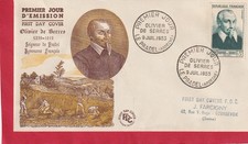 ENVELOPPE  1er JOUR FDC 1953  OLIVIER DE SERRES
