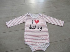 Body à rayures rouges I love daddy taille 2 - 3 ans
