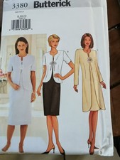 🧵👗✂3380 PATRON BUTTERICK  3 CREATIONS ROBE VESTE LONGUE COURTE  36 AU 40