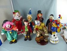 Clown musical en porcelaine lot de 8 pièces , boite a musique  , testé OK