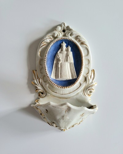 ancien Bénitier en Porcelaine