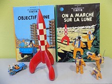 Petit prix : Tintin , Haddock et Milou dans " on a marché sur la lune "