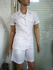 VESTE SAHARIENNE D ÉTÉ BLANC MANGO 55 % LIN NEUVE T M 36/38