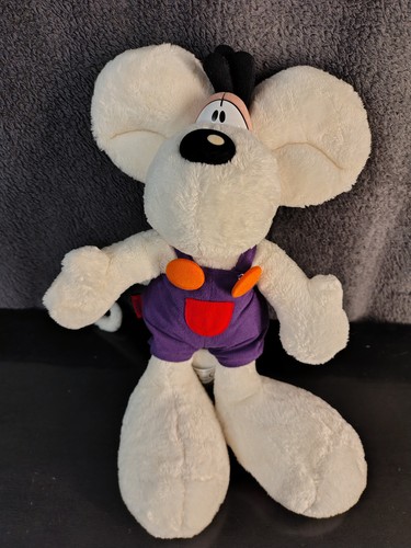 Peluche salopette violette - peluche,