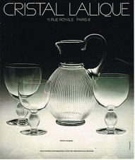 PUBLICITE ADVERTISING 064  1976  CRISTAL LALIQUE   service   LANGEAIS