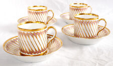 4 tasses à café litron - porcelaine de Paris - époque Empire - Dagoty - signées