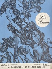 Luc SIMON - Vintage lithographic Poster Affiche expo 1968 Surréalisme erotica