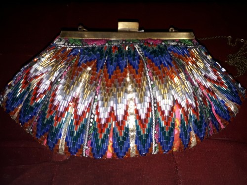 Beau sac vintage multicolore