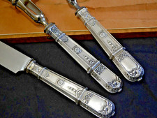 beau service à découper viande gigot argent attributs musique