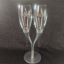 Duo Flutes Pommettes Moet Chandon Champagne Avec Support Designer Flutes