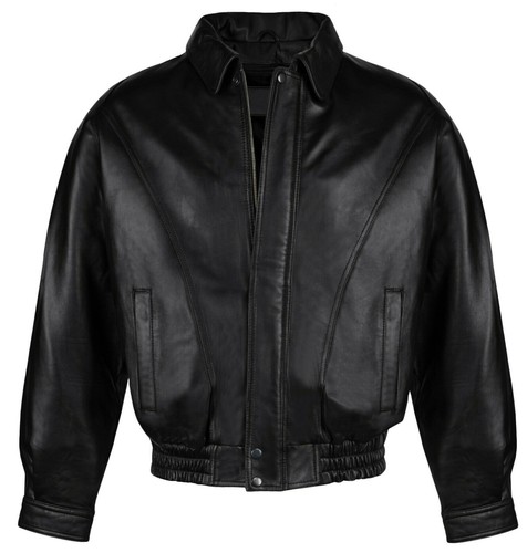Blouson bomber noir cuir - blouson,