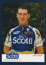 CYCLISME carte cycliste BRIGNOLI ERMANIO équipe RISO SCOTTI 1998 Signée
