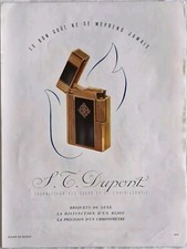 Ancienne publicité Presse Briquet  S.T Dupont  1950