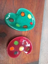 Lot de 2 vide poche baguier coupelle palette peintre