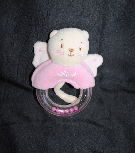 Doudou hochet chat rose - hochet,