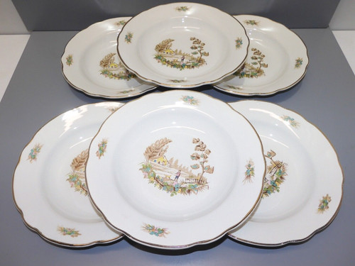 Assiettes demi creuses - assiettes,